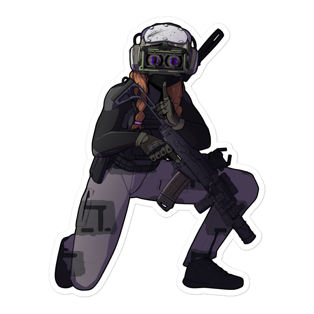 Hush now sticker