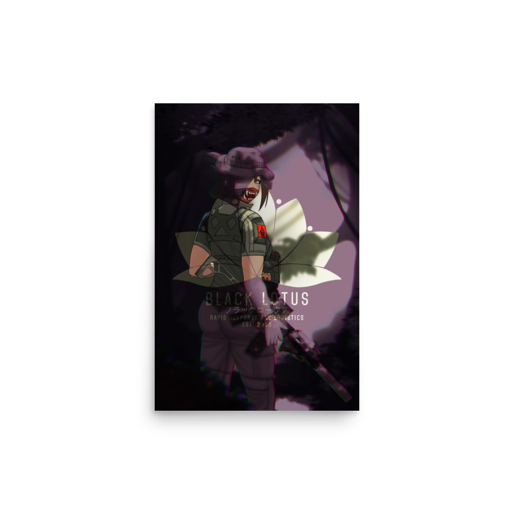 Black Lotus print