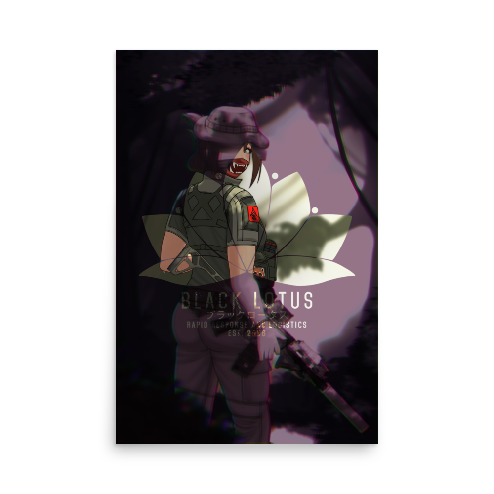 Black Lotus print