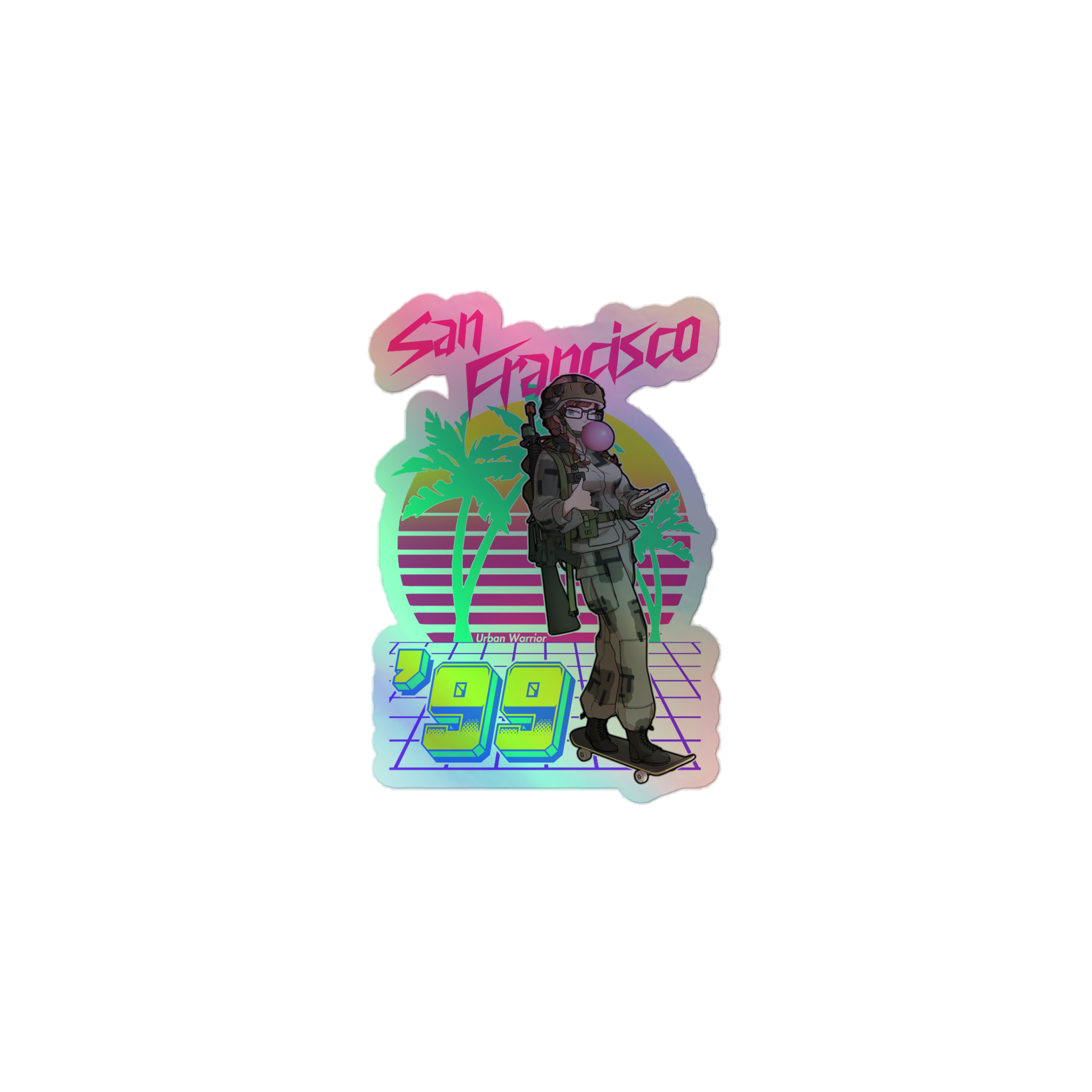 Urban Warrior holo sticker