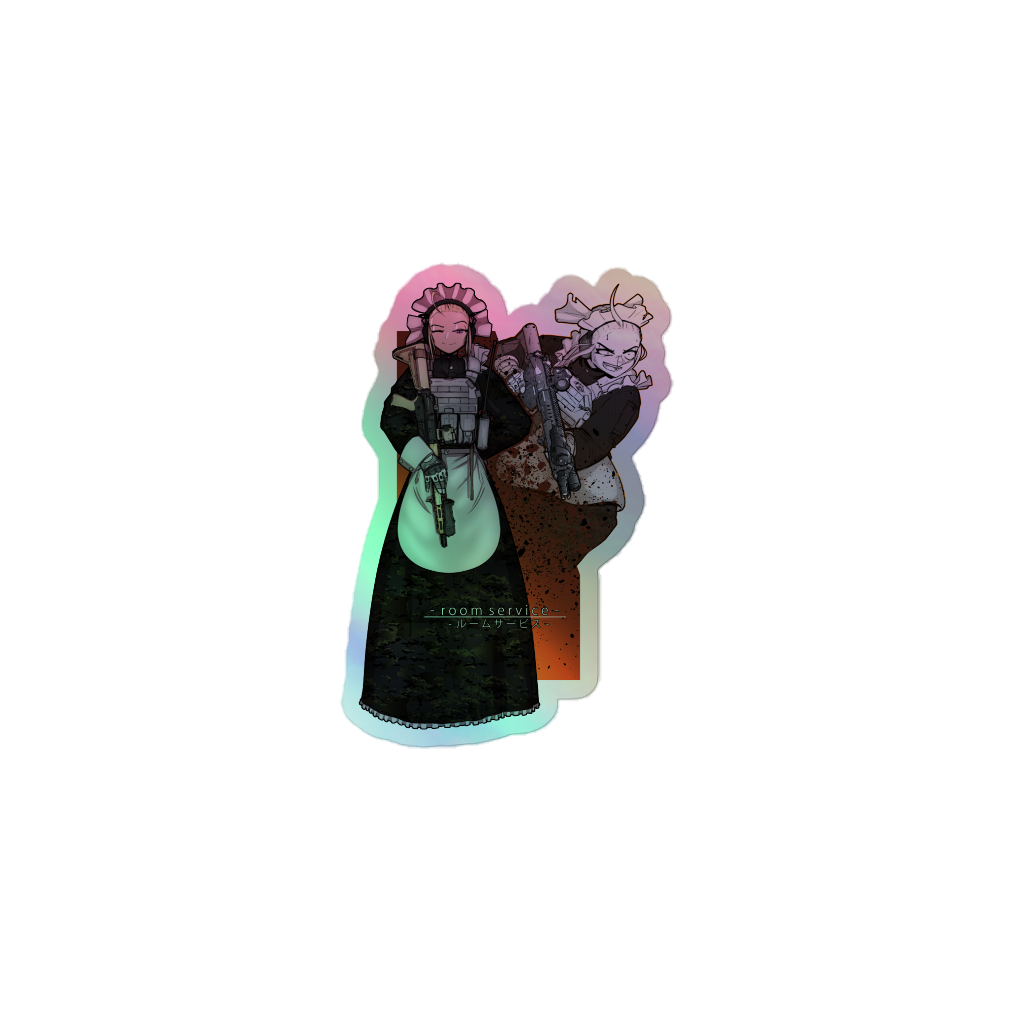 Combat Maid holo sticker