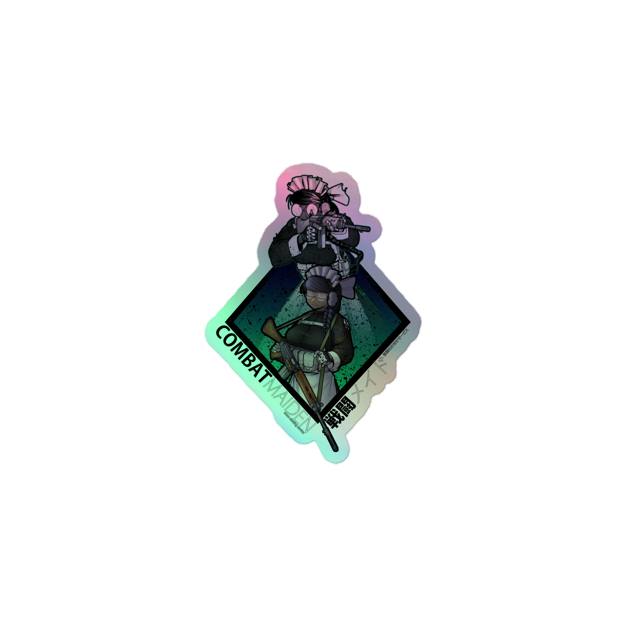 Combat Maid FAL holo sticker