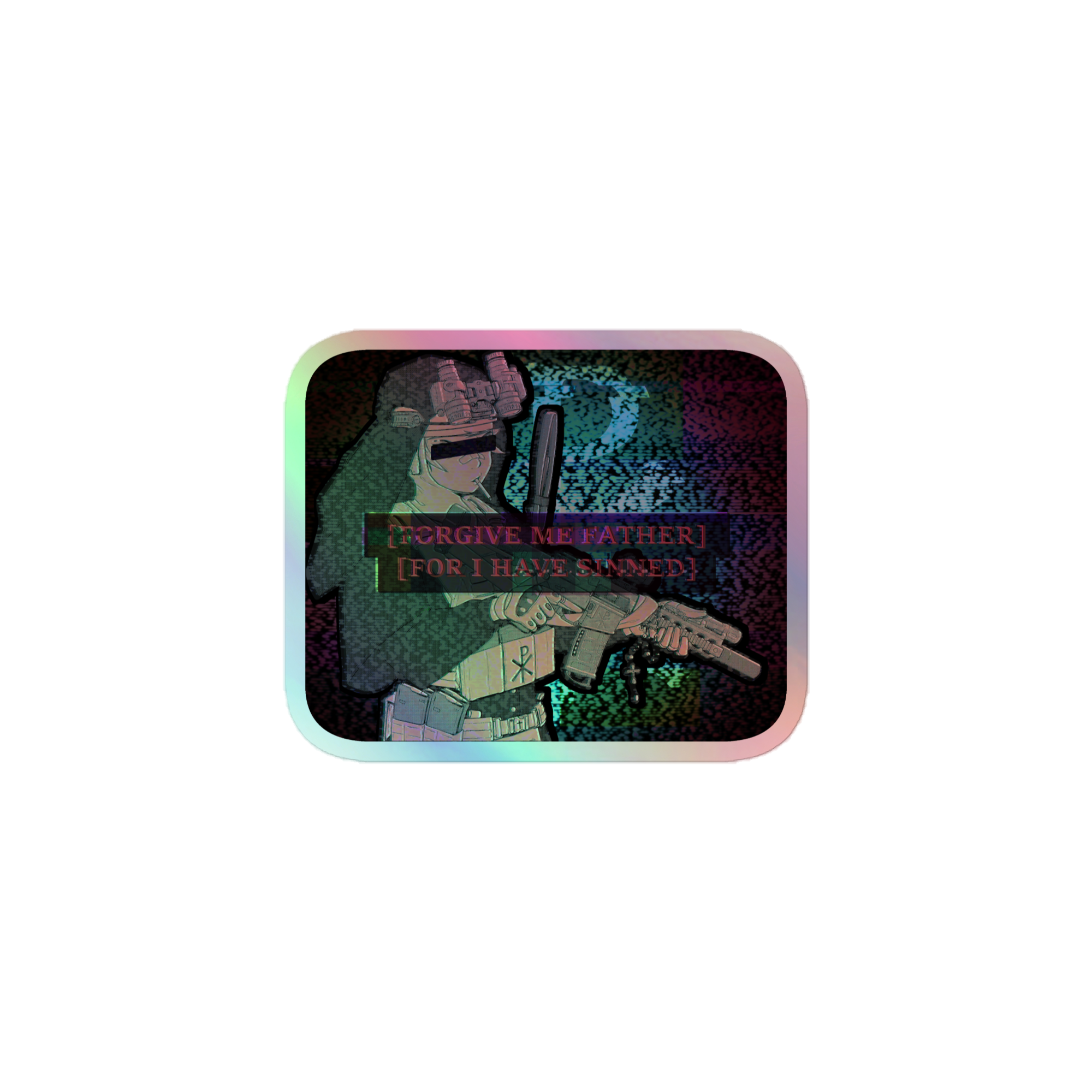 Combat Nun holo sticker