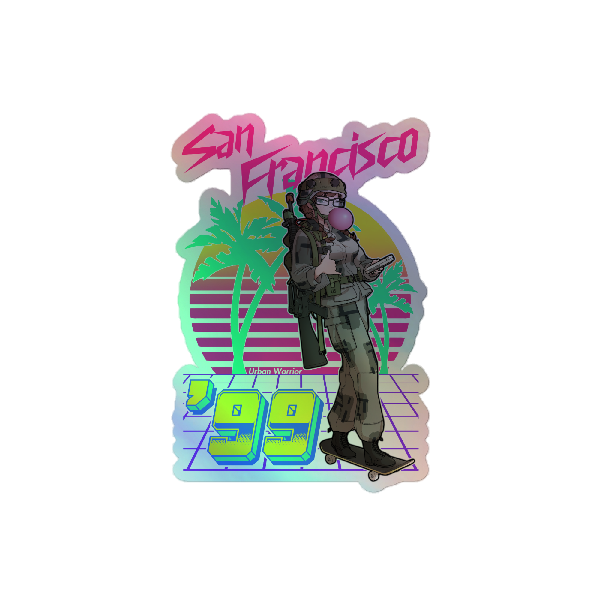 Urban Warrior holo sticker