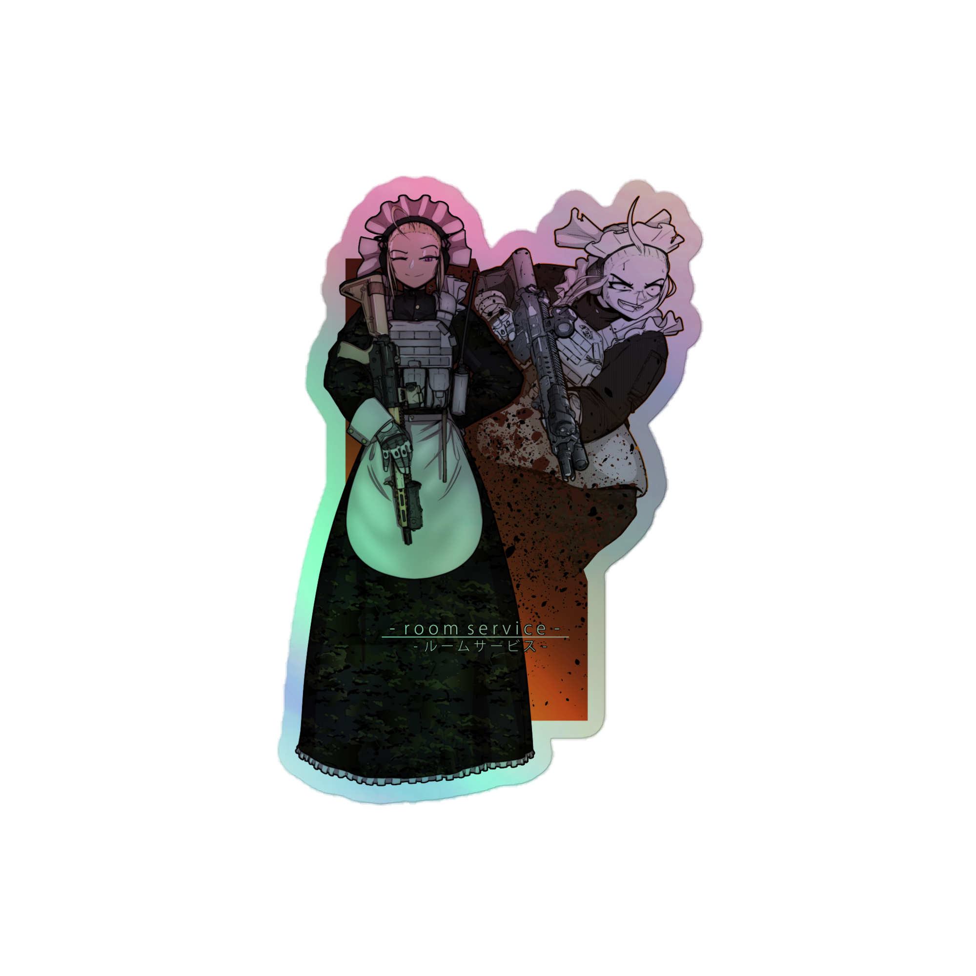 Combat Maid holo sticker