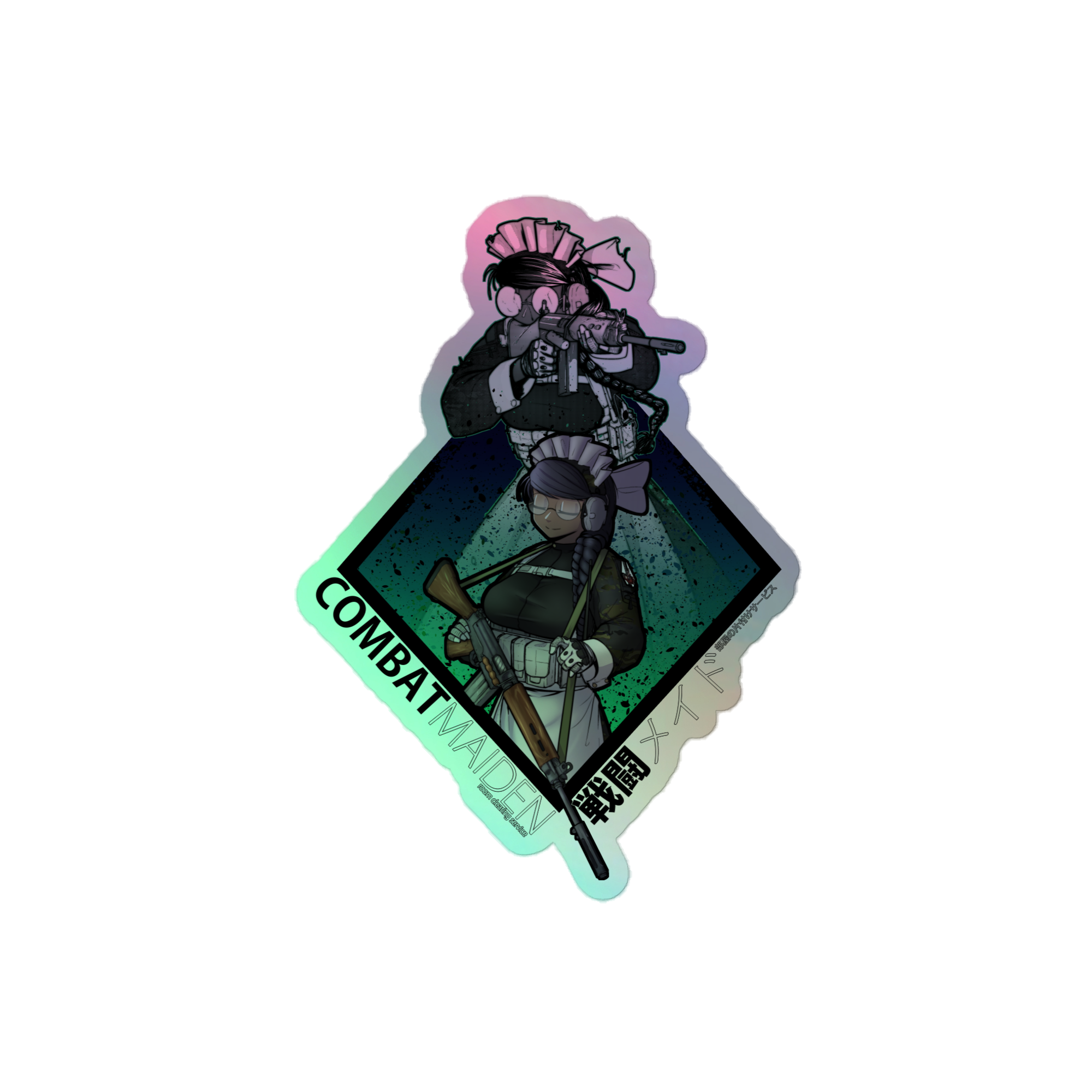 Combat Maid FAL holo sticker