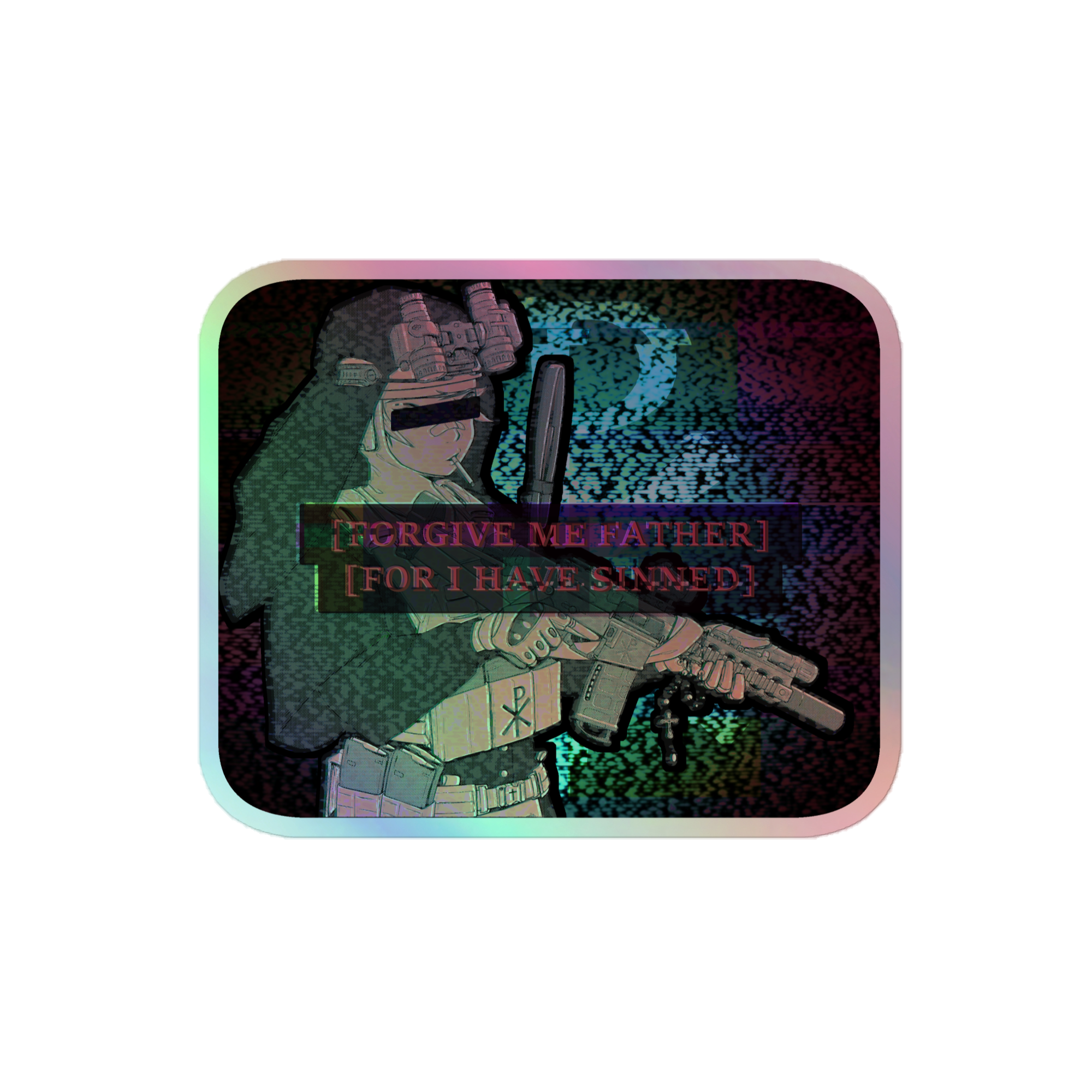 Combat Nun holo sticker