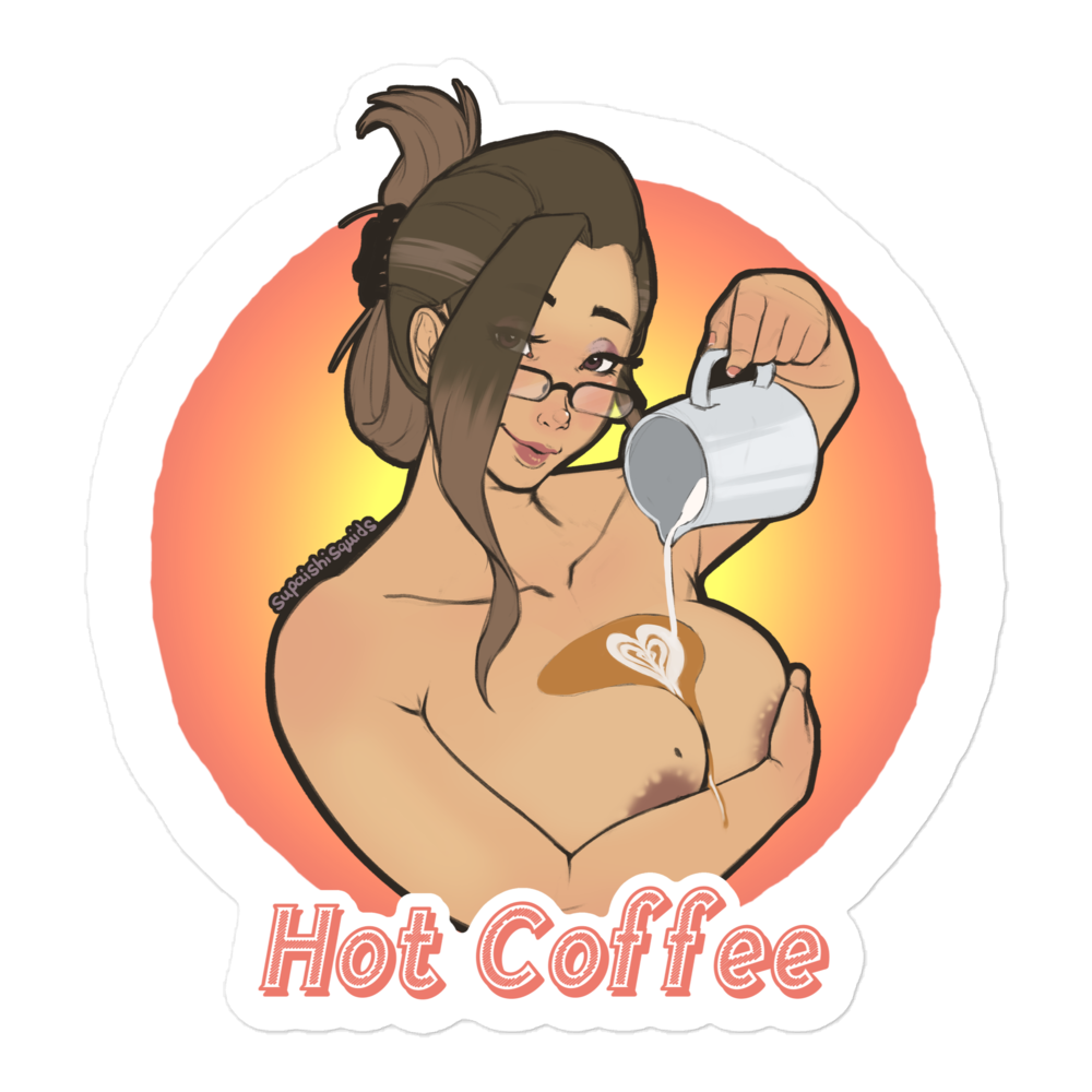 Hot Coffee sticker - 50% NSFW