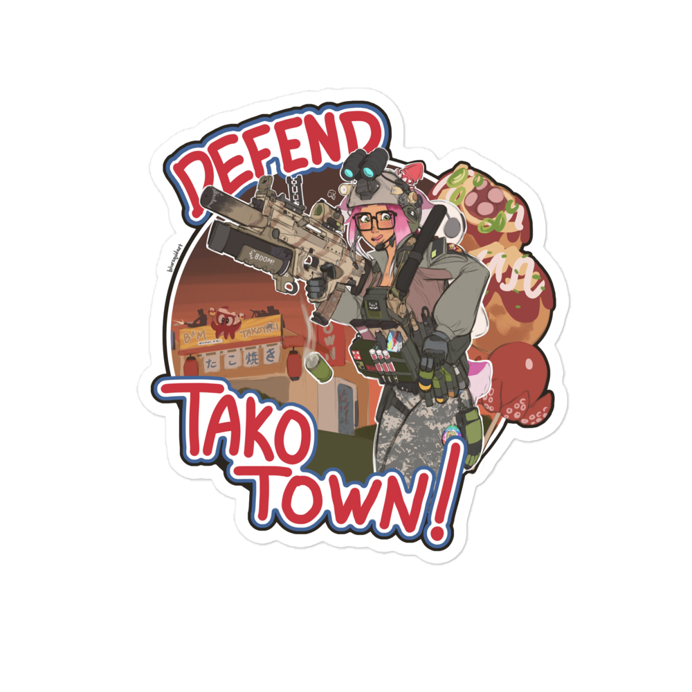 Tako Town Blurie sticker