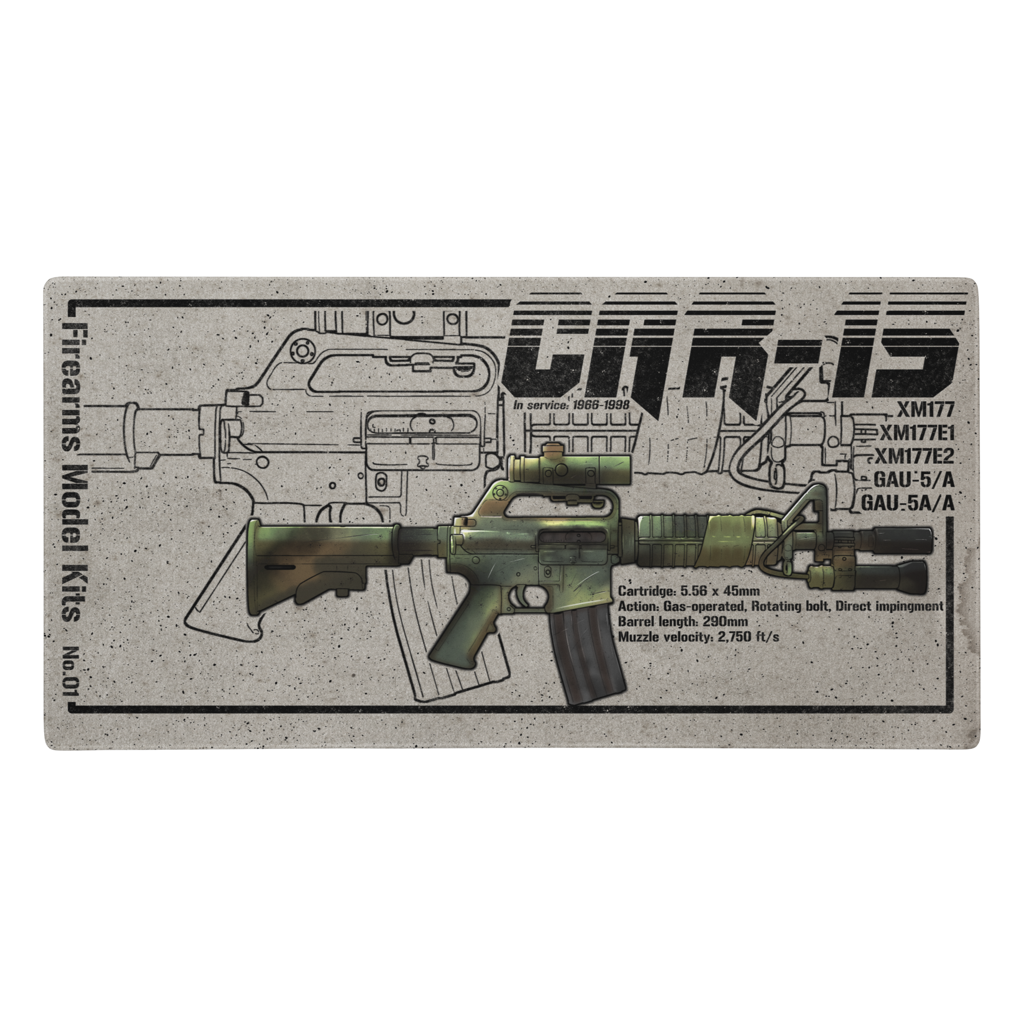 CAR-15 mouse pad - no character