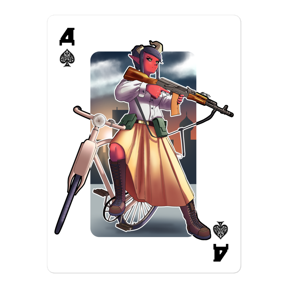 AK74 Ace card sticker