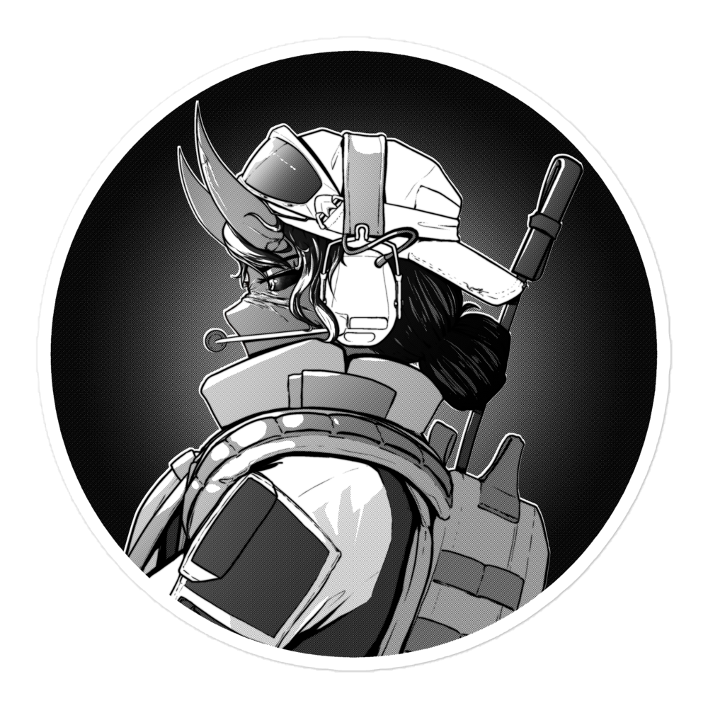 Oni operator sticker - B&W