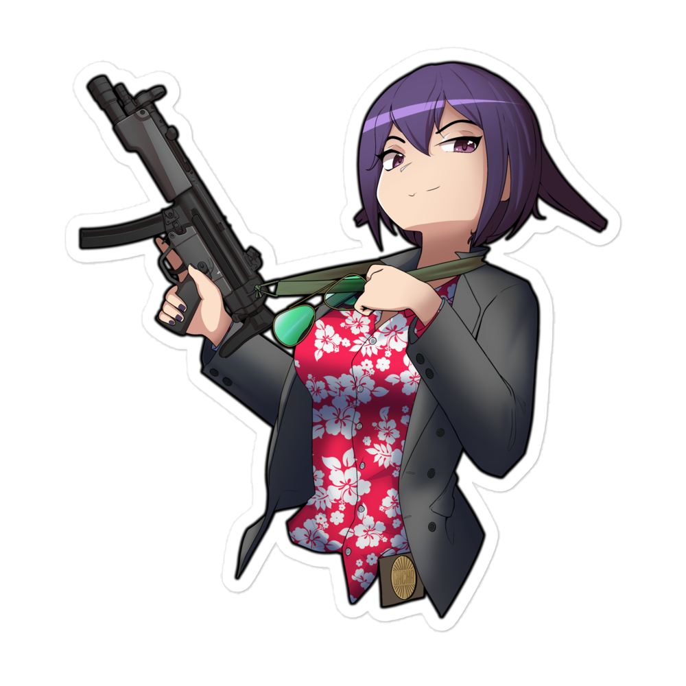 Miama Hana sticker - Microwave