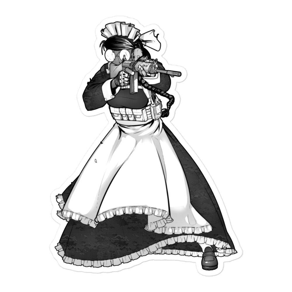 Combat Maid FAL Sticker