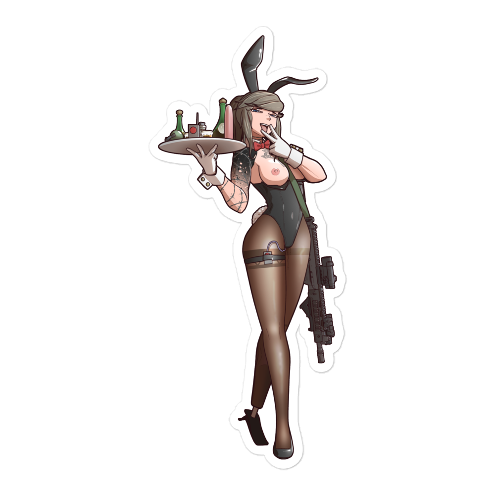 Gun Bunny Afterhours Holly sticker