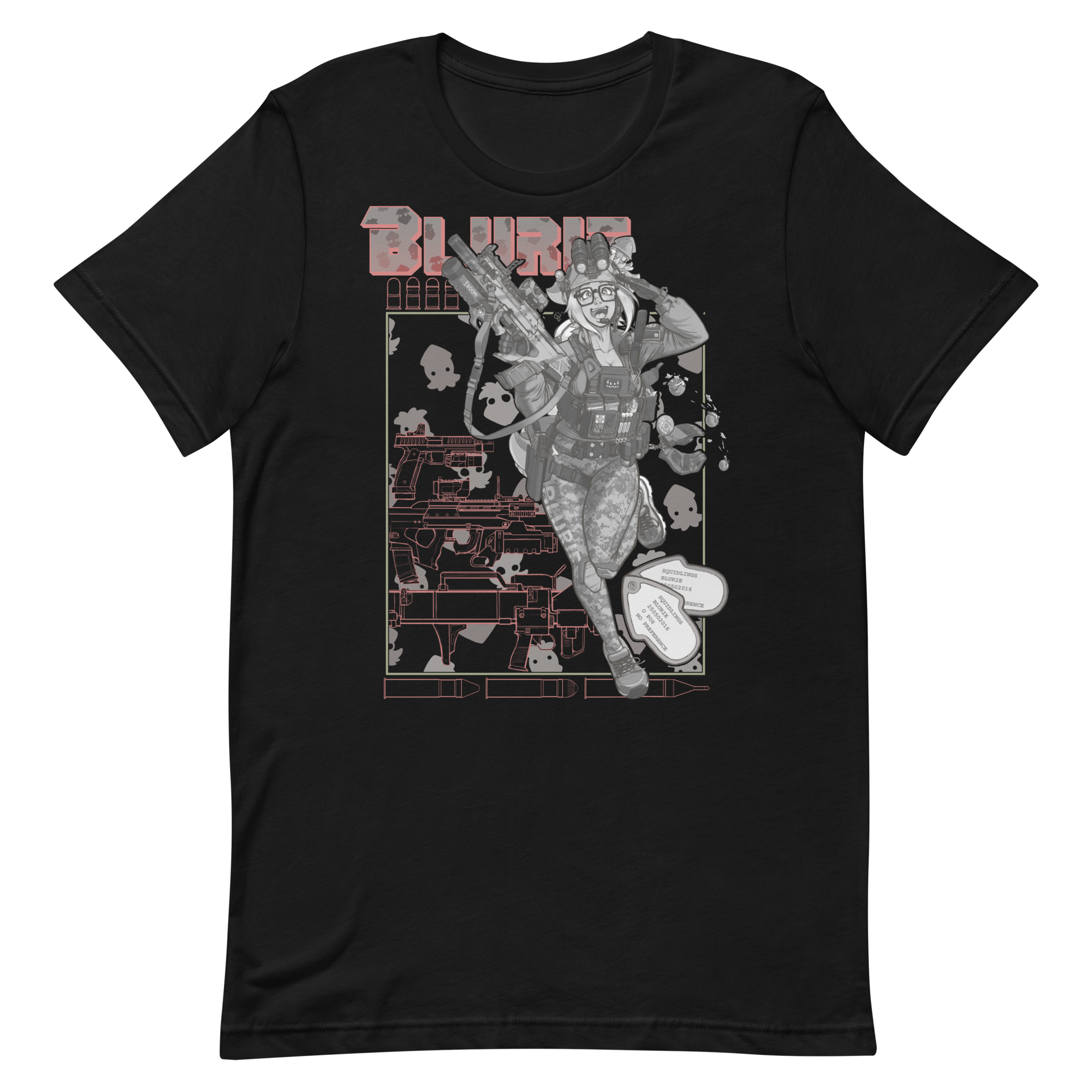 Blurie shirt - Monochrome front only