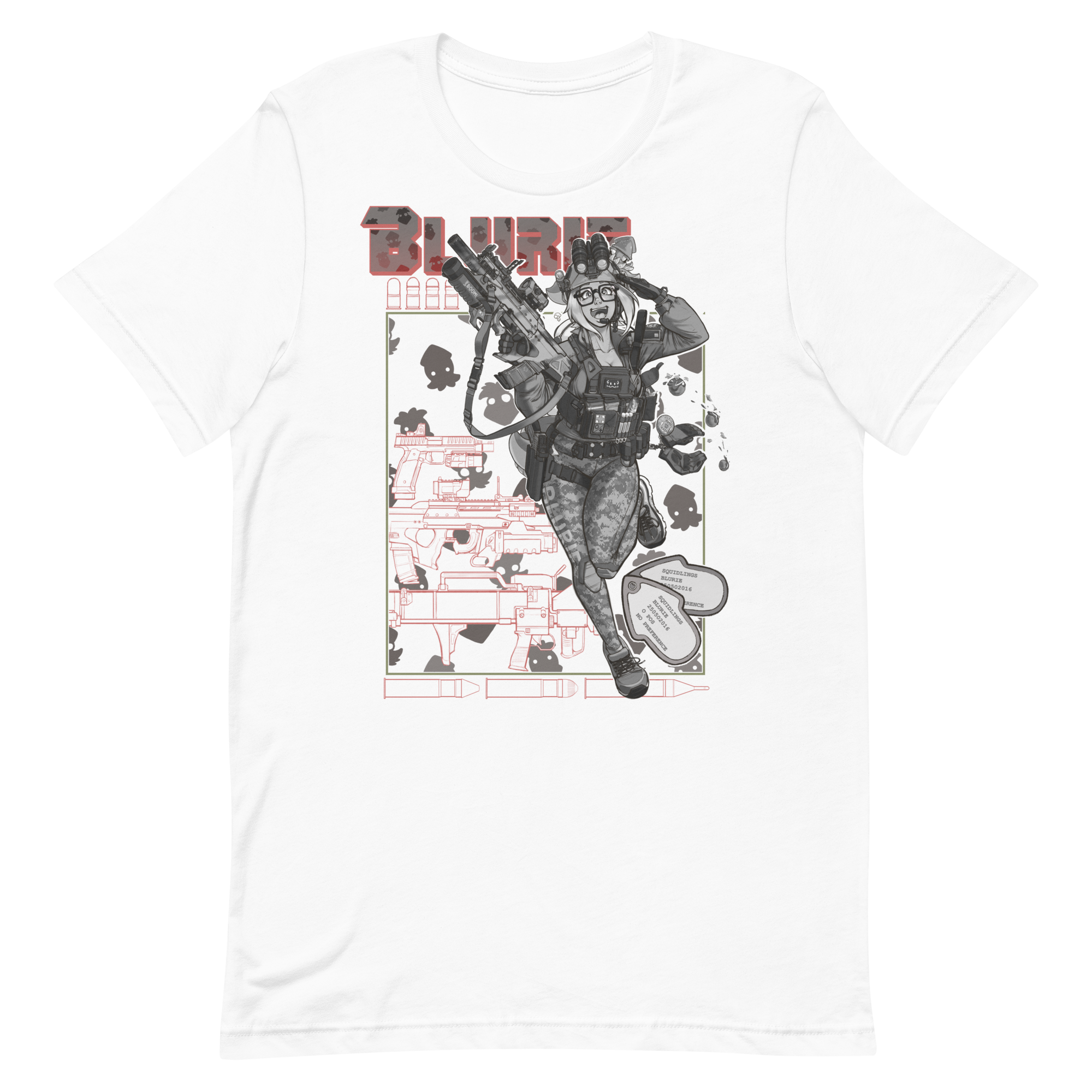 Blurie shirt - Monochrome front only